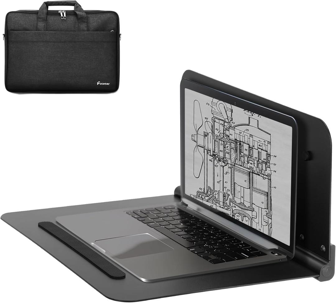 Magnetic Laptop Holder, Portable Workstation with Bag & 3 Super Strong Magnets, 50 lb Capacity Laptop Stand Attach to HVAC, Trucks, Walls, Workshops Equipment Repairs Utility Platform