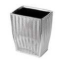 Silver Bathroom Trash Can, Stylish 1.32 Gallon/5 Liter Waste Basket for Living Decor, Bathroom, Office,Party,Room,Kitchen