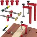 Bench Dogs Clamp Set for 3/4" 20mm) Workbench,Heavy Duty Woodworking Clamps with 4 Bench Dogs & 2 Ratchet Wrenches, Adjustable Dog Hole Clamps Workbench Accessories for Woodworking8 Pack