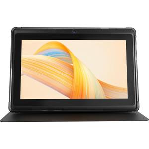 Android 12 Tablet 7", 4GB RAM 32GB ROM Tablets, Quad-Core 1.5GHz Processor, Dual Camera,1024 x 600 IPS Display Screen,512GB Expand, Tablet with Case, Black (Tablet with Case)