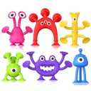 Baby Bath Toys Suction Toy: No Hole Bath Toy for Baby Toddlers - Kids Mini Sensory Fidget Suction Cup Toys for Boys Girls - Window Building Toy Road Trip Travel Essentials for Kids Gifts (Ages 3+)