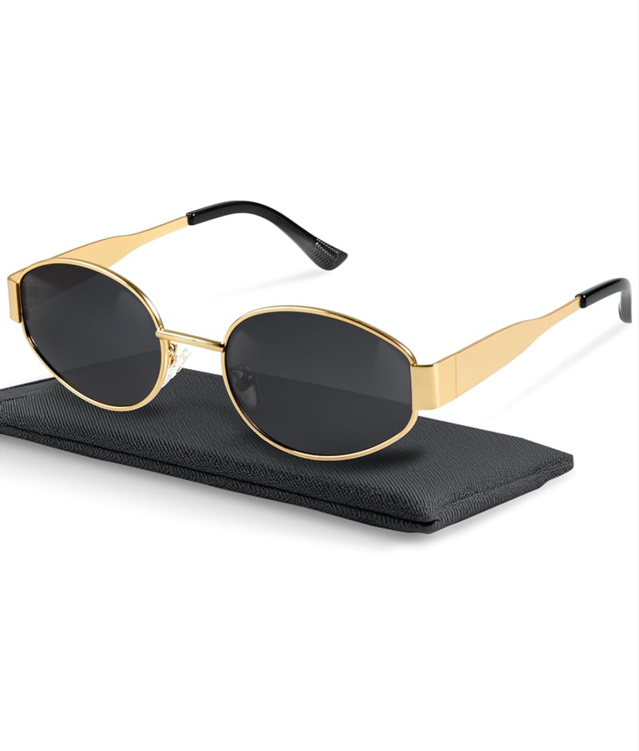 livho Oval Trendy Polarized Sunglasses Women Men, Retro Sun Glasses for Women Men 2024, Vintage Classic UV Protection Shades