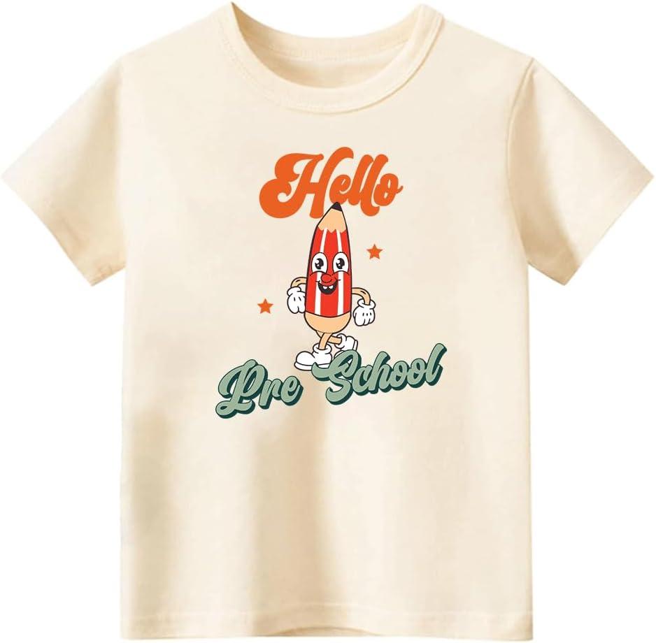 First Day of Pre-K Shirt  Back to School Shirt for Boys & Girls, Pre-K T-Shirt, 2T-5T, Toddler Back to School Outfit (Yellow)