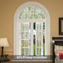 Kromapolis Window Privacy Film Stained Glass Faux 3D Rose Decorative UV Sun Blocking Static Window Clings Non Adhesive Glass Stickers for Home Bathroom (Textured, 23.6 x 35.4 inch)