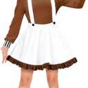 Remimi Halloween Girls Chocolate Worker Outfits Brown Shirt White Skirt 3-14 Years (7-8 Years)