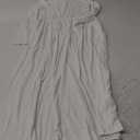 Haloumoning Girls Maxi Dress Long Sleeve Casual Holiday Dress with Pockets for 14 Years White