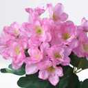 YXZZWL 8 Bundles Artificial Flowers for Front Door, Fake Silk Azalea Bouquet Silk Flowers for Outside UV Resistant Realistic Faux Plants for Planter Farmhouse Patio Garden Walkways Home Decor (Pink)