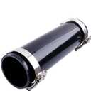 Straight Coupler Silicone Hose 2" ID (51mm) Length 12"(305mm) 4-Ply (5.4mm) Thickness for Air Intake/Turbo/Intercooler Piping Tube With 2 X Stainless Steel T-clamps(Gloss Black)