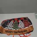 Christmas Tree Skirt 48 Inch, Red and Black Buffalo Plaid Xmas Tree Skirts, Winter Christmas Trees Mat for Home Party Holiday Indoor Outdoor Decorations