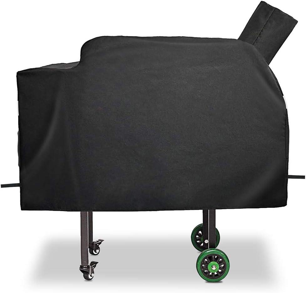 QuliMetal DB Grill Cover for Green Mountain Grill Daniel Boone Choice and Prime Standard Grills, Anti-UV & Waterproof, Heavy Duty Patio BBQ Grill Cover, 53.5 x 19.7 x 25 Inches (Black)