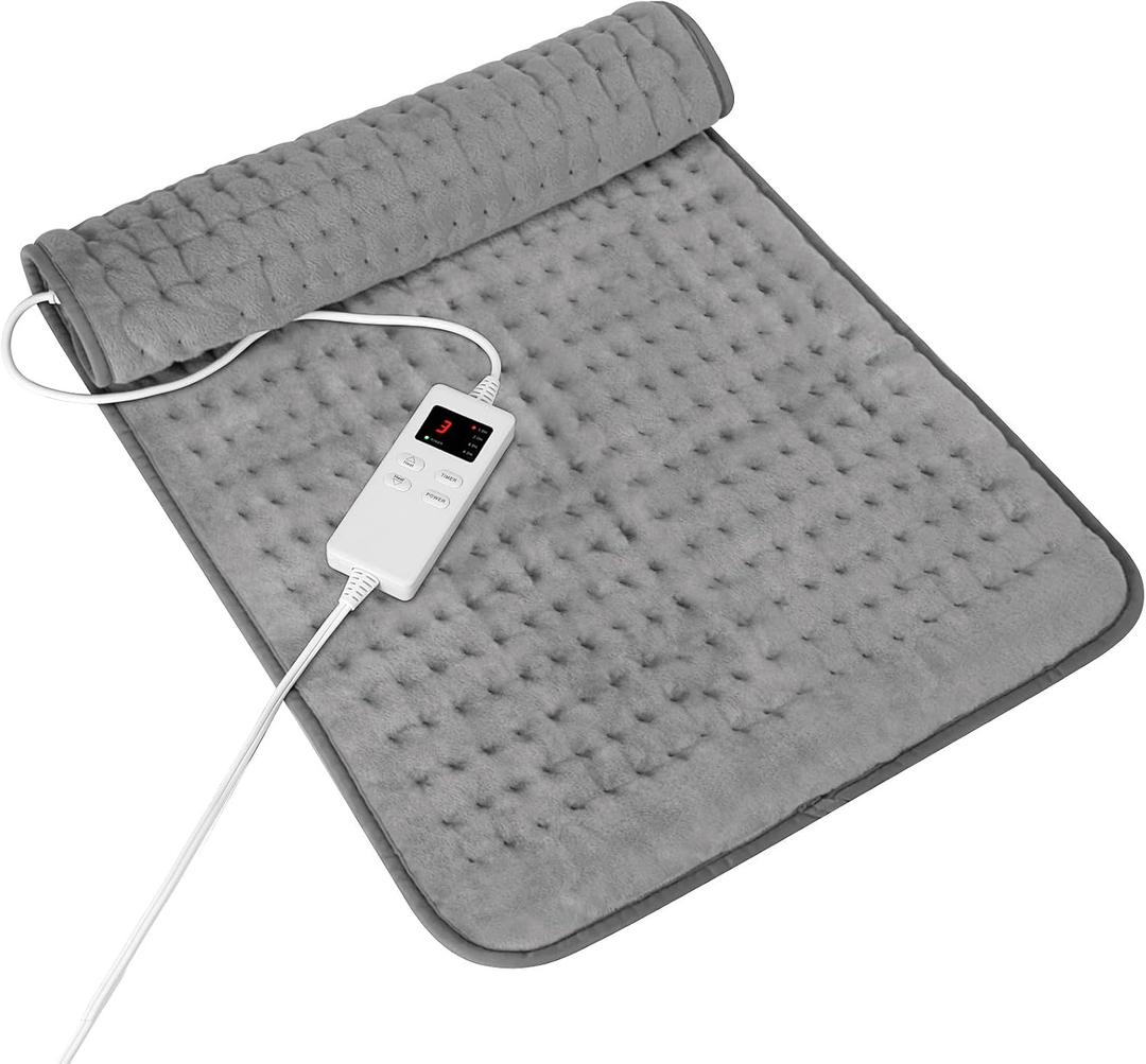 Heating Pad for Period Cramps, Heating Pad for Back/Neck/Shoulder Muscle Pain, 6 Heating & 4 Timer Setting, Birthday Christmas Gifts for Women Mom