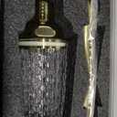 Gold Cocktail Shaker Set - Glass Cocktail Shaker with Strainer - Martini Shaker Set - Matching Cocktail Jigger & Bar Spoon with Muddler Bartender Kit for Home Bar