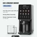 Alcarin Ice Cream Maker with 1 Pint (Not Freezer), Frozen Treat Machine