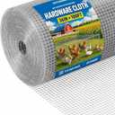 Jotesnew Galvanized Hardware Cloth 36in x 100ft, 1/4 inch Silver Hot Dipped Galvanized Welded Cage Wire Mesh, 23Gauge Wire Mesh Roll for Gardens, Chicken Coops & Poultry Netting Cage Fence