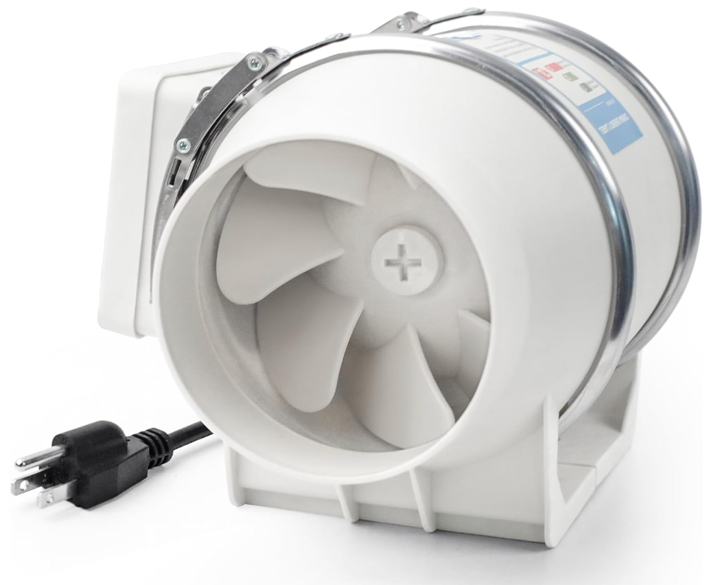Voltset 4 Inch Duct Fan, Inline Ventilation Exhaust Fan, 280 CFM Duct Intake High Efficiency Air Fan for Vent Bathroom, Kitchen, Grow Tent, Hydroponics, 3D Printer