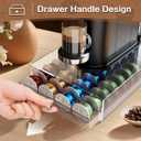 Coffee Pods Holder Acrylic Drawer Compatible with Nespresso Vertuo Capsules And Dolce Gusto Capsules 40 Pods Storage upgrade