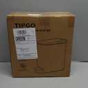 TIPGO Slim Bathroom Trash Can with Lid Soft Close, Step Pedal, 6 Liter / 1.6 Gallon Stainless Steel Trash Bin, Small Garbage Cans for Bedroom, Office, Kitchen (White)