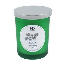 HD Designs Festive Fir Scented Green Solid Jar Candle, 8 oz 