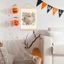 FDHSPAAM Vintage Fall Pumpkin Maple Leaf Wall Art Decor, Farmhouse Fall Decor, Rustic Pumpkin Maple Leaf Autumn Wall Art Posters for Home Bedroom Living Room, 12x16 Inch