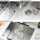 Stainless Steel Undermount Laundry Room Sink-VASOYO 24x19x13 Undermount Laundry Sink Stainless Steel 16 Gauge Single Bowl Deep Under Mount Kitchen Utility Sinks Outdoor Basin