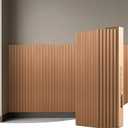 WOWSTAR 6-Pack Peel and Stick PVC Wood Slat Wall Panel，Thickened Wood Grain Wallpaper, 3D Wall Panels, 48" x15.74", Walnut