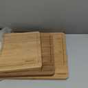 Organic Bamboo Cutting Boards for Kitchen  Set of 3 Non-Toxic Wood Cutting Board with Non-Slip Design  Durable Anti-Slip Bamboo Boards for Chopping & Serving