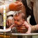 Catholic Baptism Candle - Baptismal Candle for Boys and Girls - Velas para Bautizo - White, Religious Symbols, Long Burning