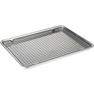 Nordic Ware - 43172AMZM Nordic Ware Half Sheet with Oven Safe Nonstick Grid, 2 Piece Set, Natural