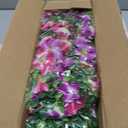 Realistic Artificial Flowers for Outdoors, 2 PCS Full UV Resistant Artificial Outdoor Flowers, Large Size Faux Flowers for Outdoor planters Fake Hanging Flowers Plants for Porch, Front Door, Garden