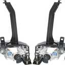 WFLNHB Left and Right Fog Lights Repalcement for Honda Accord Sedan 2008-2010 Fog Light Lamps Clear w/Wiring Kit