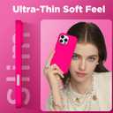 Magnetic for iPhone 16 Pro Case, Compatible with Magsafe, Suction Cup Phone Mount, 2 Screen Protectors - Camera Protector, Silicone Shockproof Protective Phone Cover 6.3", Neon Pink