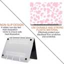 Compatible with MacBook Air 13 inch Case,2020 2019 2018 Release,(A2337 M1 A2179 A1932),with Touch ID and 2 Pack Keyboard Protectors,Laptop Plastic Hard ShellPink Cow