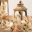 Ling's moment 2Pack 2ft Ivory Artificial Flowers Garland White & Beige Lantern Flower Centerpieces Wedding Aisle Decor Chair Flowers Arch Floral for Signs DIY Table Wall Window Cake Decoration