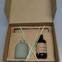 Craft & Kin Reed Diffuser for Home & Bathroom White Birch & Cedar Holiday Reed Diffuser Set with Fragrance Sticks, Long-Lasting Alcohol-Free Winter Scent, Earthenware Collection, 6.7oz