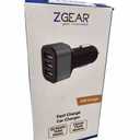 ZGear Qualcomm Quick Charge 3.0 Car Charger with USB-C - Black/Silver