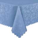 Smiry Rectangle Table Cloth, Waterproof Heavy Duty Vinyl Tablecloths, Wipeable Washable Table Cover for Kitchen and Dining Room (Haze Blue, 52" X 70")