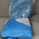 Inflatable Fabric Covered Pool Float Adult with UPF50+ Sunshade Canopy & Cup Holders,Large Water Lounger Float Recliner Chair for Pool Party Lake Beach-Blue