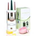 Electric Makeup Brush Cleaner Machine, Rechargeable Spinning Makeup Brush Cleaner, Automatic Cosmetic Brush Cleaner Machine For All Size Makeup Brushes, Makeup Brush Cleaner with Mat