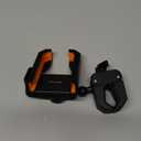 Golf Cart Phone Holder Mount - 3s Phone Clip Install, 1s Lock & ReleasePhone Caddy for iPhone Galaxy & More Fits Yamaha Club Car EZGO Icon, Golf Cart Accessories Essentials Gift for Men Women (Black & Orange)