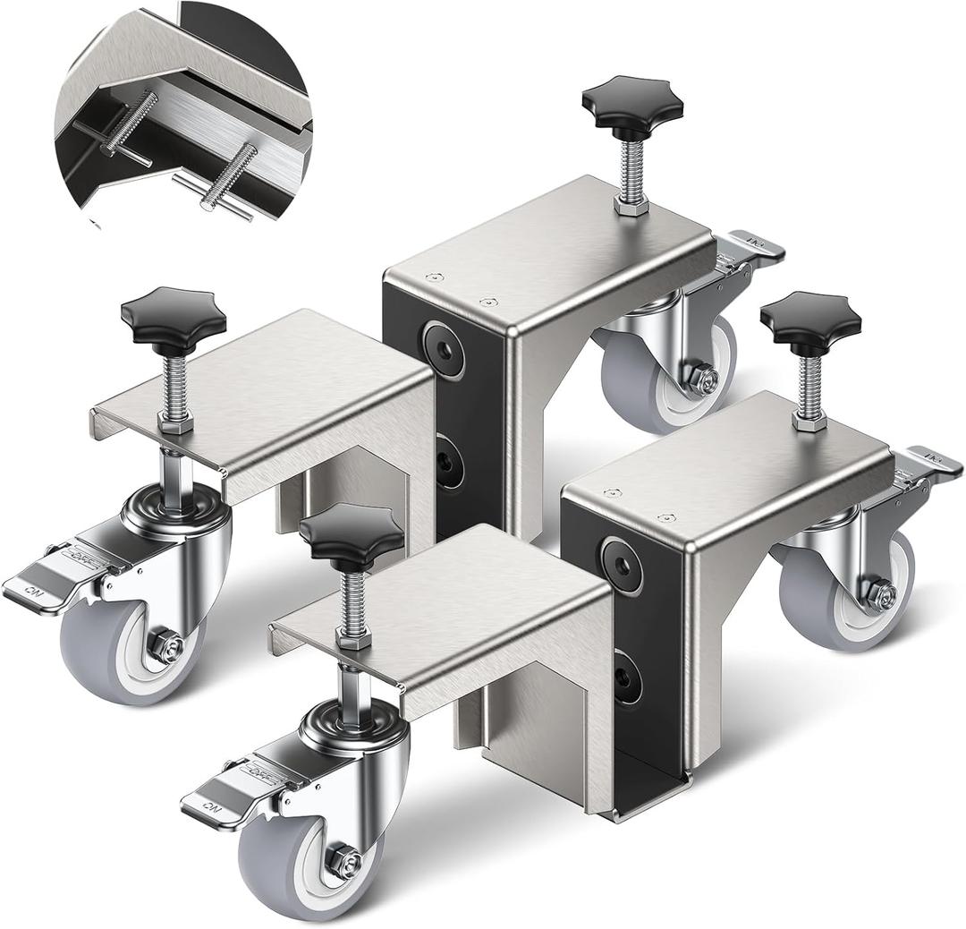 2 Pcs Dolly, Heavy Panel Transportation and Installation Helper Jig for 1-1/16" and 2-9/16" Front Doors, Slab, Pre-Hung, Barn Doors up to 700 Lbs