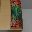 Zeyune 56 Bundles Fall Artificial Flowers Outdoors Fake Autumn Orange Plastic Eucalyptus Plant Faux UV Resistant Shrubs Greenery for Thanksgiving Outdoor Indoor Garden Porch Window Box Hanging Decor, Red