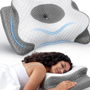No More Aches Neck Pillow for Pain Relief, Adjustable Cervical Support with Armrest, Odorless Ergonomic Contour Memory Foam Pillows,Orthopedic Bed Side Back Stomach Sleeping
