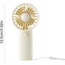 Lily Brown Handheld Fan Portable 1.5V AAA Operated Small Fan for Outdoor Travel Office Women Camping Travelling Operated