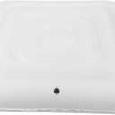 Jiawu Inflatable Hot Tub Cover with Handle, 130cm Inflatable Swimming Pool Cover, Dust Proof PVC Square Pool Protector with Handle for Square Pools and Bathtub, Energy Saving Lid