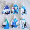 Winlyn 24 Sets Winter Decorations DIY Snowman Stocking Ornaments Christmas Craft Kits Foam Stocking with Festive Snowman Snowflake Foam Stickers for Kids Holiday Classroom Activities Party Favors