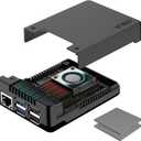Argon NEO 5 Case for Raspberry Pi 5 | Aluminum case with Built-in Fan (Black-Black)