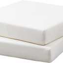 Outdoor Seat Cushion Replacement for Garden Swing Furniture Set of 2, 20 x 20 Inch, White