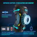 Fit Geno Hinged Knee Brace for Meniscus Tear: Adjustable Knee Support for Knee Pain w/Side Stabilizers & Hinges for Injury or Surgery Recovery - Men and Women FSA or HSA Eligible (Black)
