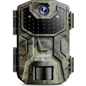 iZEEKER Trail Camera, 2K HD 36MP Game Camera with 940nm No Glow Night Vision Motion Activated 0.2s Trigger Time, No WiFi, IP66 Waterproof for Wildlife Monitoring Outdoor Security Deer Scouting