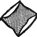 STOBAZA Car Seat Net Organizer Elastic Hanging Storage Basket for Front Passenger Seat Double-Layer Car Organizer